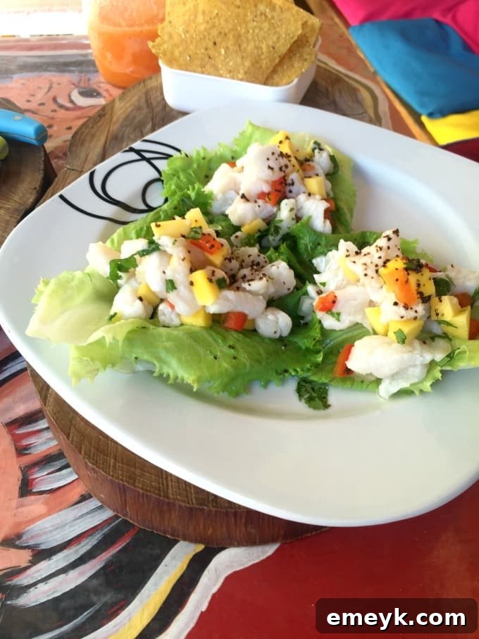 Mango Fish Lettuce Tacos