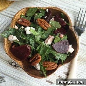 Roasted Beet Salad with Goat Cheese and Pecans