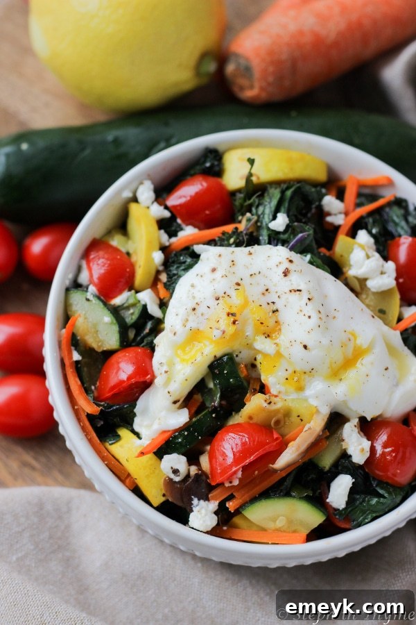 Gluten-Free Garden Vegetable Bowl featuring kale and other fresh produce.