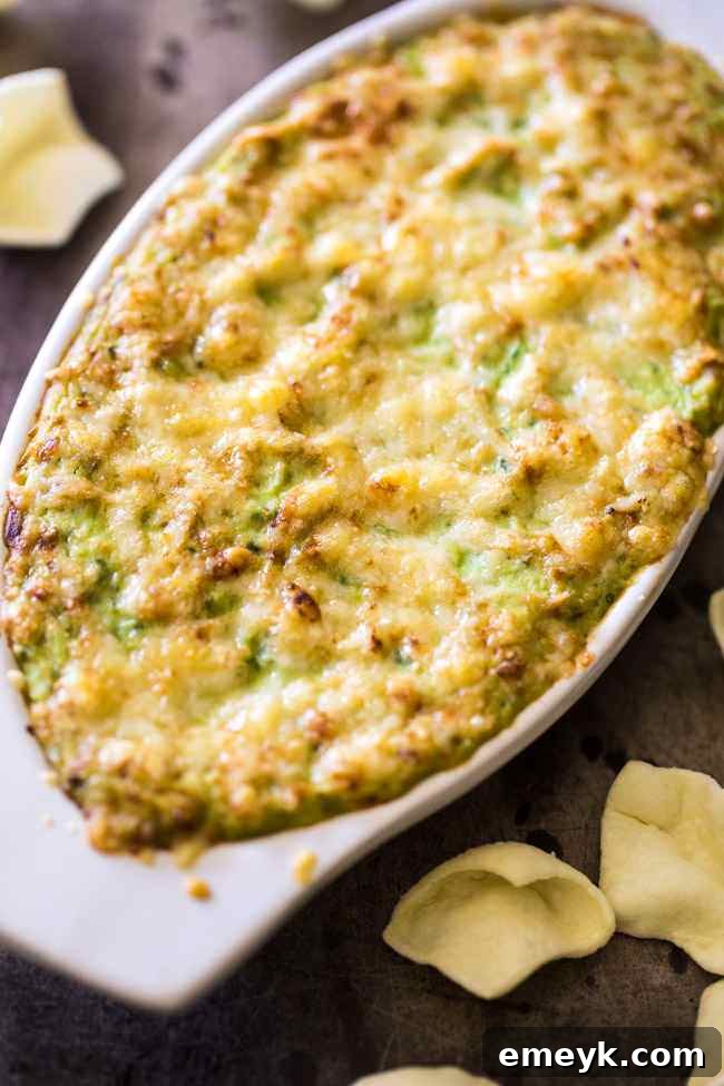 Healthy and creamy Greek Yogurt Dip with kale and Parmesan.