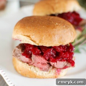 Gourmet Tenderloin Sliders with Festive Cranberry Orange Relish 7 Beef Tenderloin Sliders with Cranberry Orange Relish