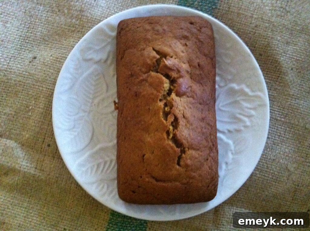 Freshly baked, golden-brown pumpkin bread cooling on a rack