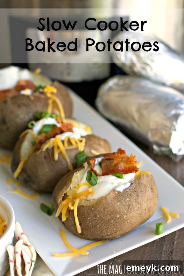 Perfect Slow Cooker Baked Potatoes