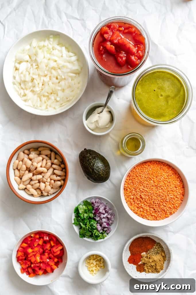Hearty Lentil Bean Chili 3 Lentil Bean Chili recipe ingredients