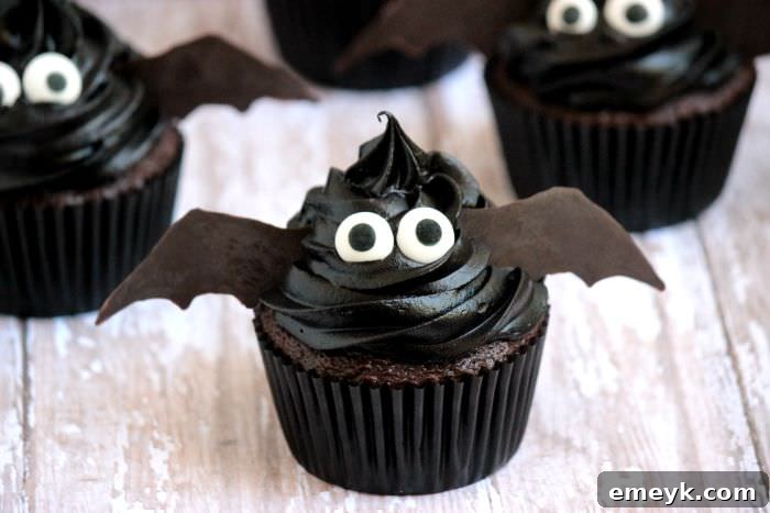Wicked Easy Bat Cupcakes 5 Easy Bat Cupcakes, creatively designed and perfect for toddlers and kids, making Halloween baking fun.