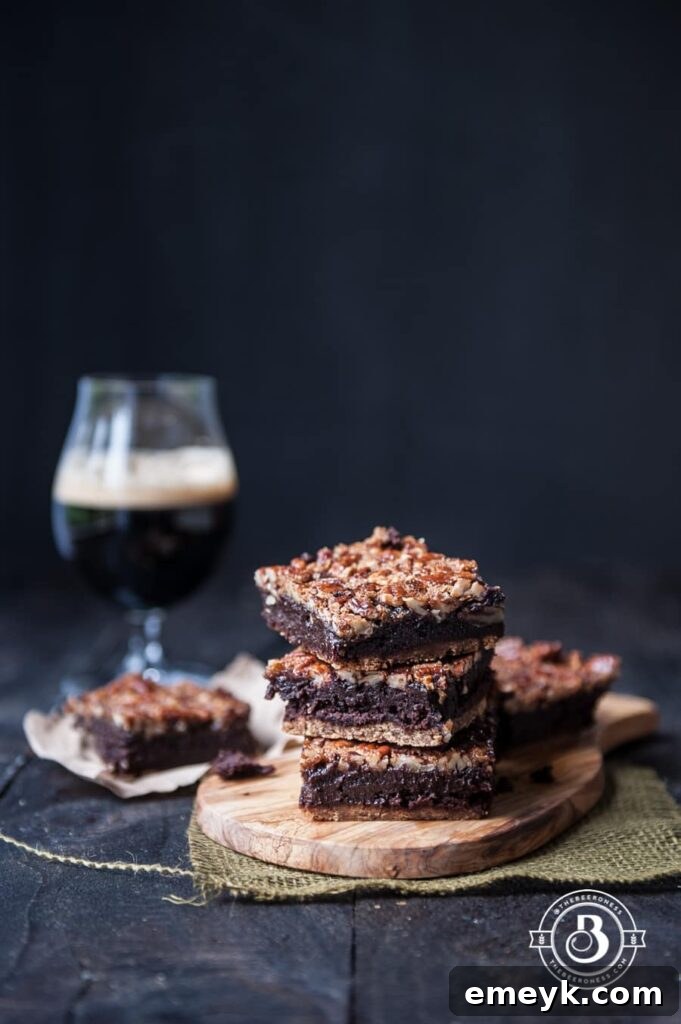 Irresistible Thanksgiving Treats 15 Decadent pecan pie smoked porter brownies, rich and fudgy with a nutty pecan topping.