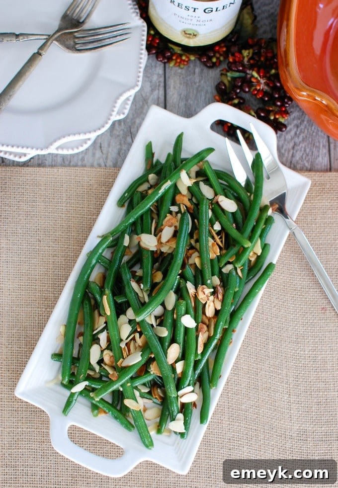 Green Beans with Brown Butter and Toasted Almonds - easy side dish prep