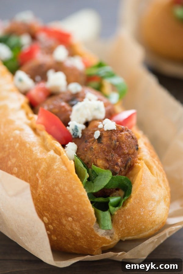 Spicy Buffalo Falafel Subs served on a platter