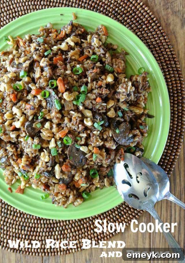 Flavorful Slow Cooker Wild Rice with Pecans