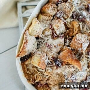 Overnight Coconut Cranberry French Toast Bake