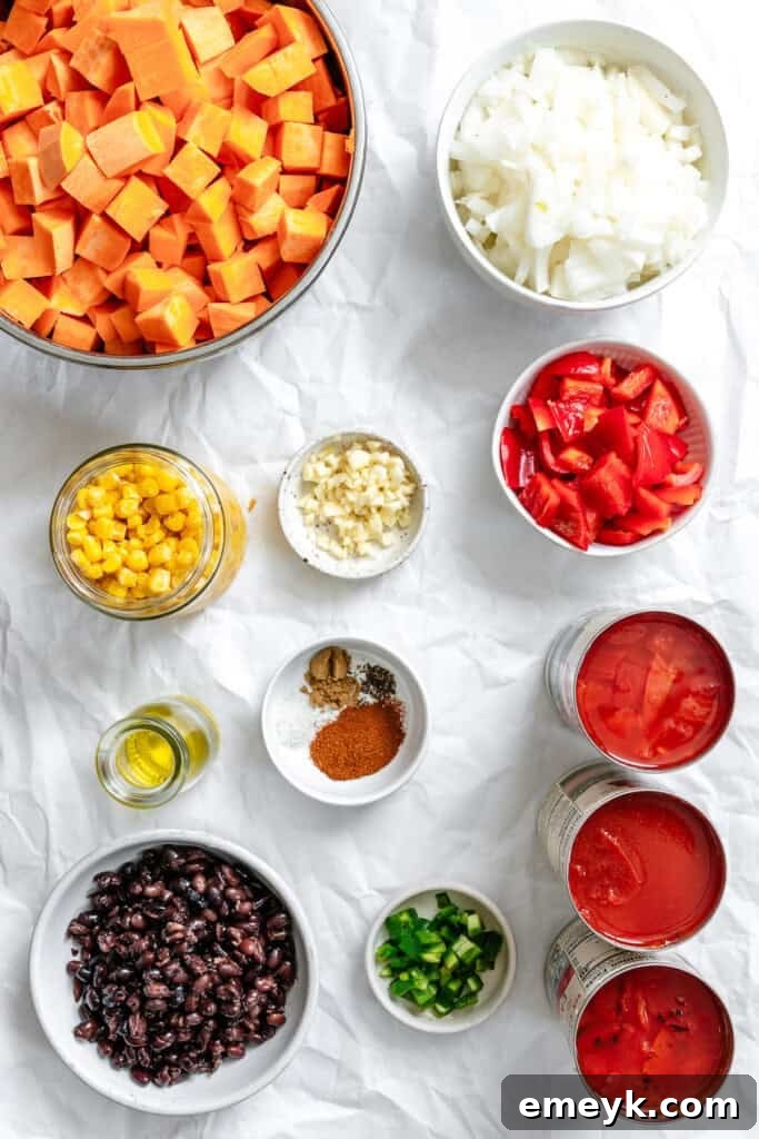 Hearty Sweet Potato Chili 6 Sweet Potato Chili recipe ingredients
