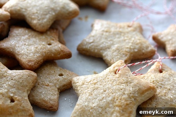 Traditional German Christmas Cookies, Zimsterne, star-shaped and spiced, perfect for the holidays.