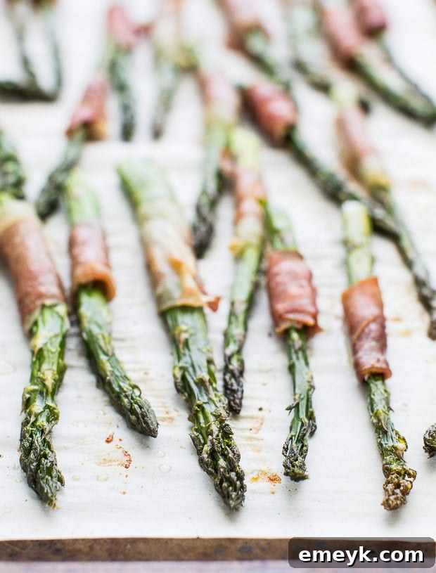 Prosciutto Wrapped Asparagus, a simple and elegant low-carb appetizer