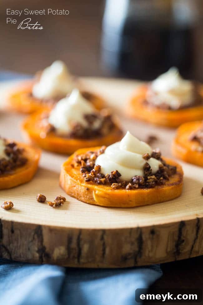 Roasted Sweet Potato Pie Bites, a unique and healthy party snack