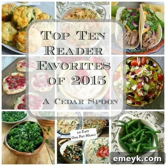A Cedar Spoon's Top 10 Reader Favorite Recipes from 2015 banner image