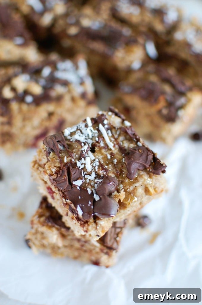 My 15 Standout Recipes from 2015 5 Chewy Cranberry Coconut Oatmeal Cookie Bars, generously studded with chocolate chips and dried cranberries.