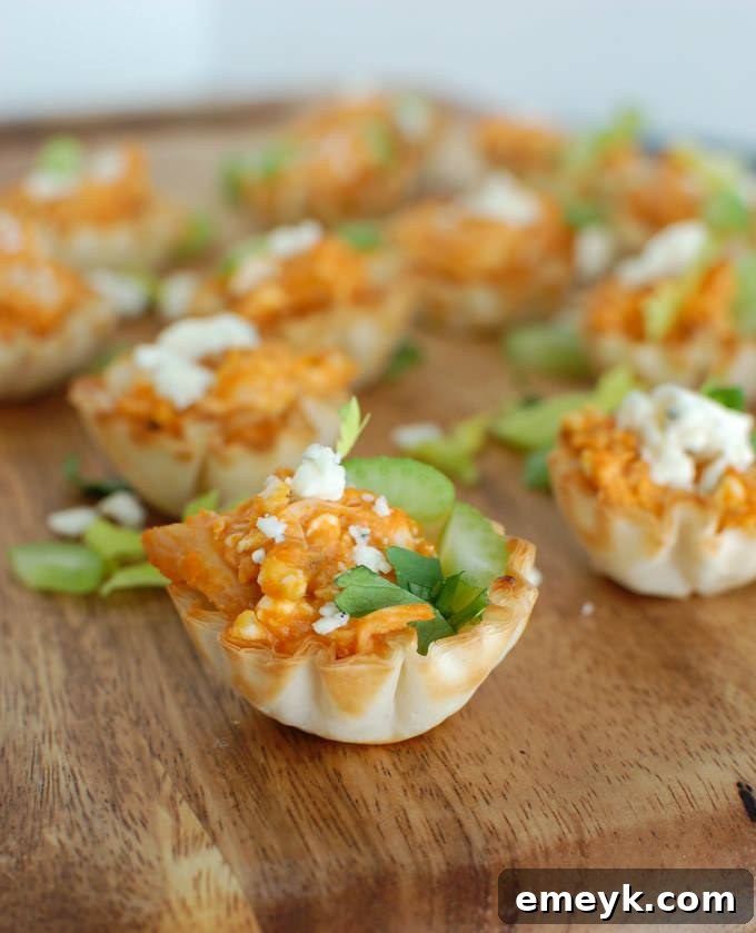 My 15 Standout Recipes from 2015 9 Small, savory Buffalo Chicken Hummus Bites arranged on a platter, garnished with green onions.