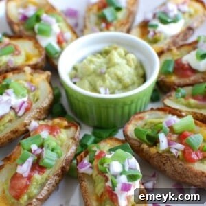 Zesty Guacamole-Filled Potato Shells 8 Guacamole Stuffed Potato Skins