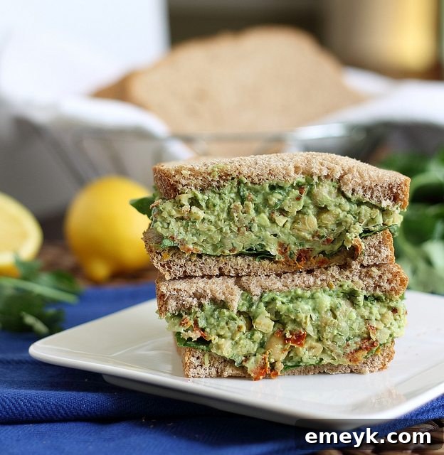Chickpea Pesto Sandwich