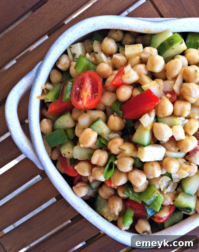 Mediterranean Chickpea Salad with Lemon Vinaigrette