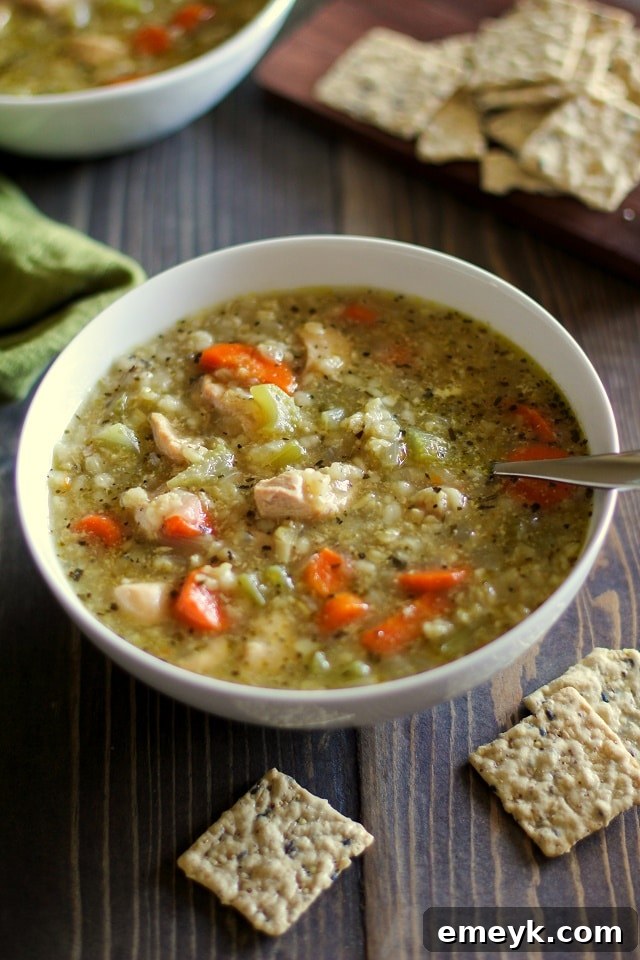 Slow Cooker Chicken and Rice Soup
