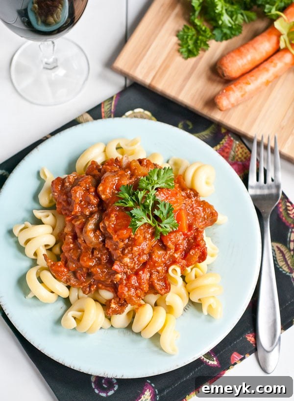 Slow Cooker Italian Sausage Beef and Vegetable Ragu