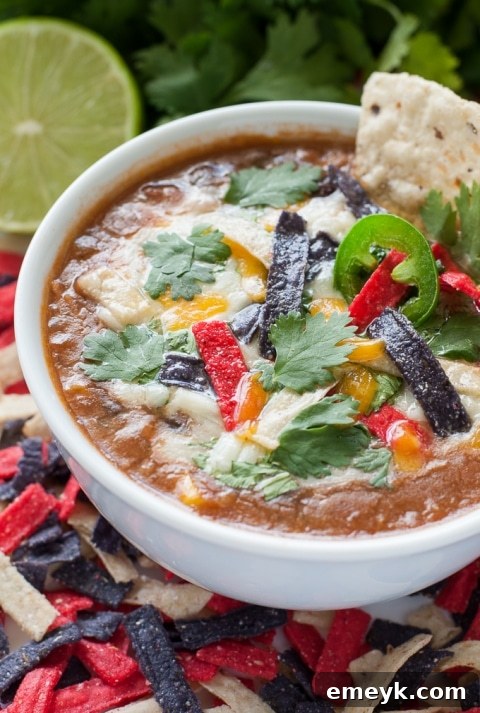 Slow Cooker Chicken Tortilla Soup