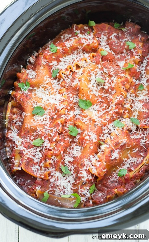Easy Slow Cooker Lasagna
