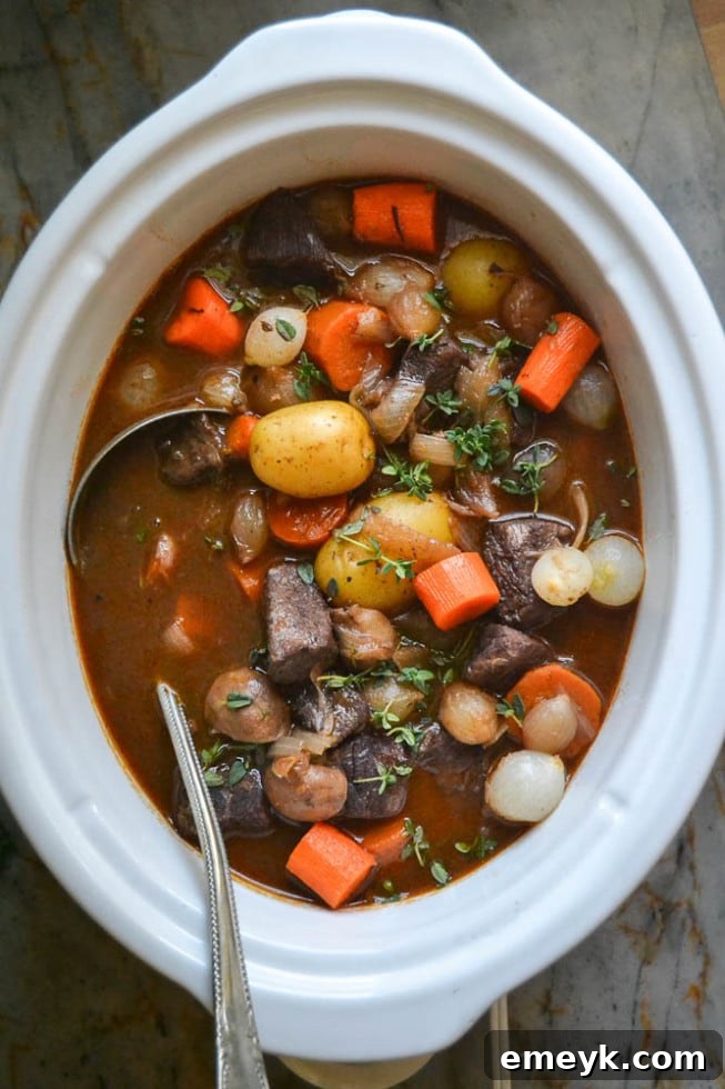 Slow Cooker Beef Bourguignon