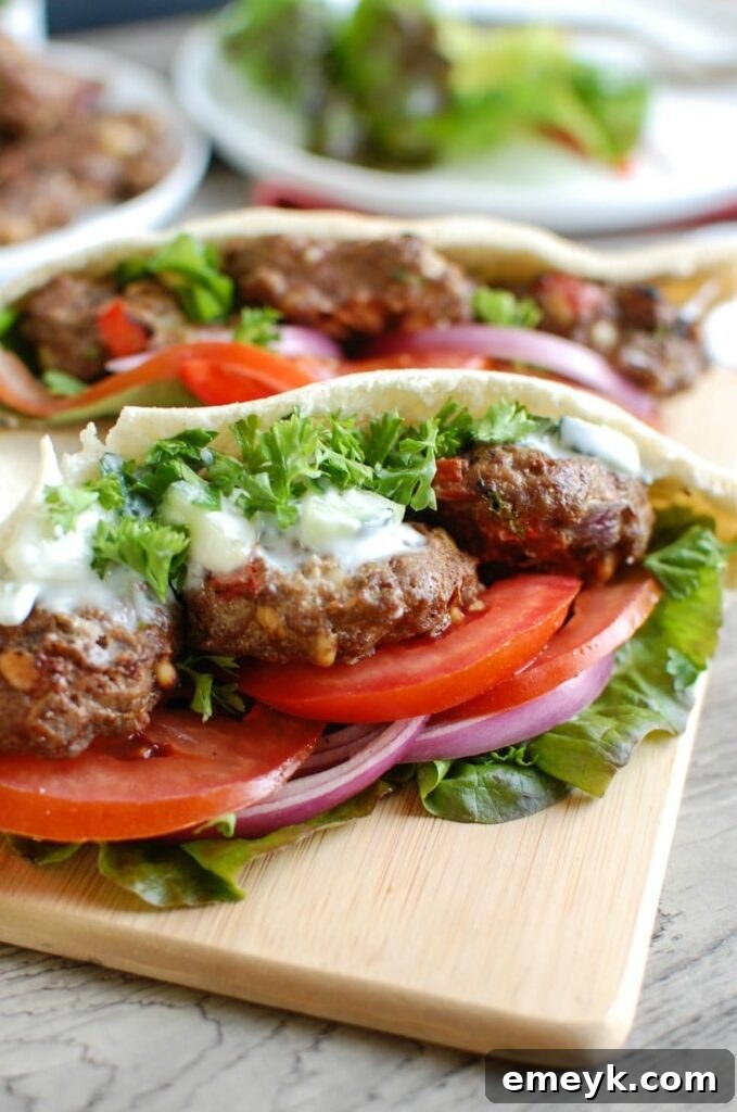 Zesty Mediterranean Burger with Cooling Mint Yogurt 5 Mediterranean Burger with Mint Yogurt Sauce - perfect dinner idea