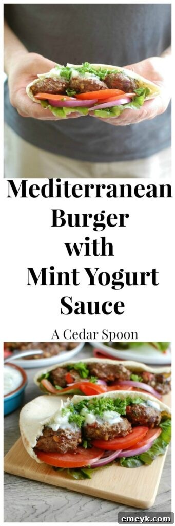 Zesty Mediterranean Burger with Cooling Mint Yogurt 7 Mediterranean Burger with Mint Yogurt Sauce - a delightful grilling experience