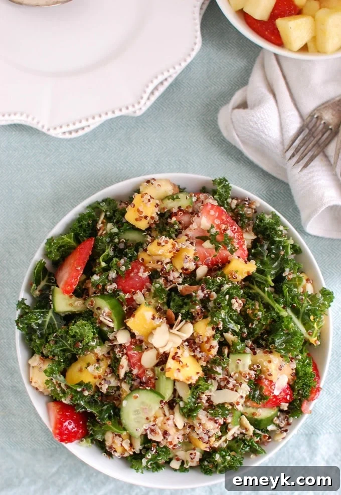 Sun-Kissed Kale Quinoa Medley 2 Tropical Kale Quinoa Salad - healthy and vibrant meal prep