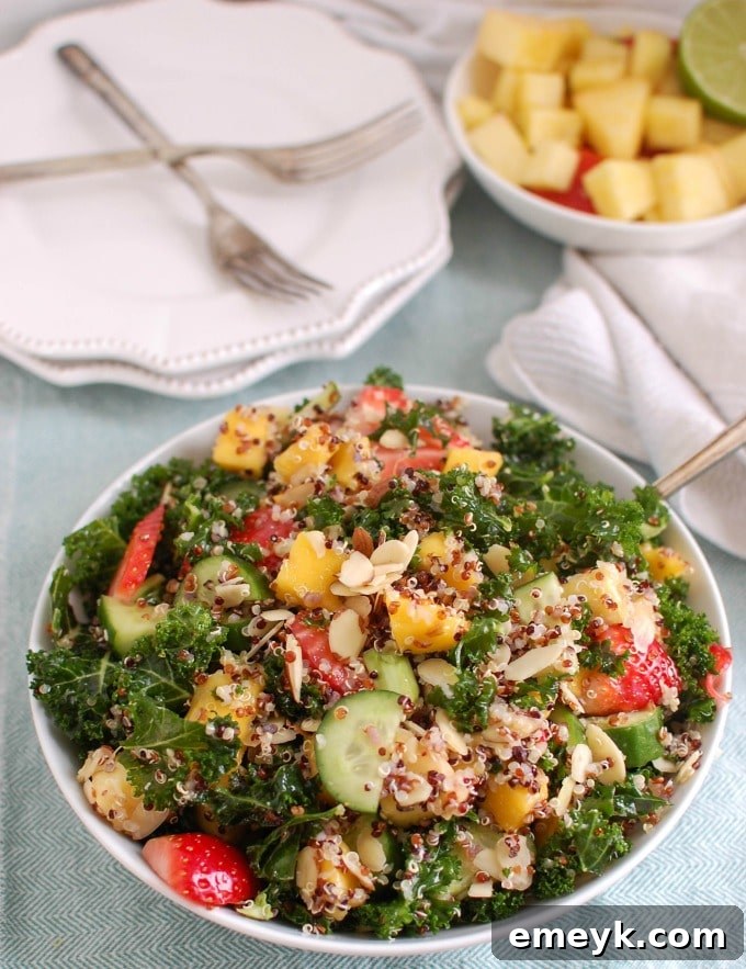 Sun-Kissed Kale Quinoa Medley 4 Tropical Kale Quinoa Salad - vibrant and fresh