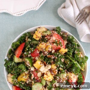 Tropical Kale Quinoa Salad - fresh ingredients