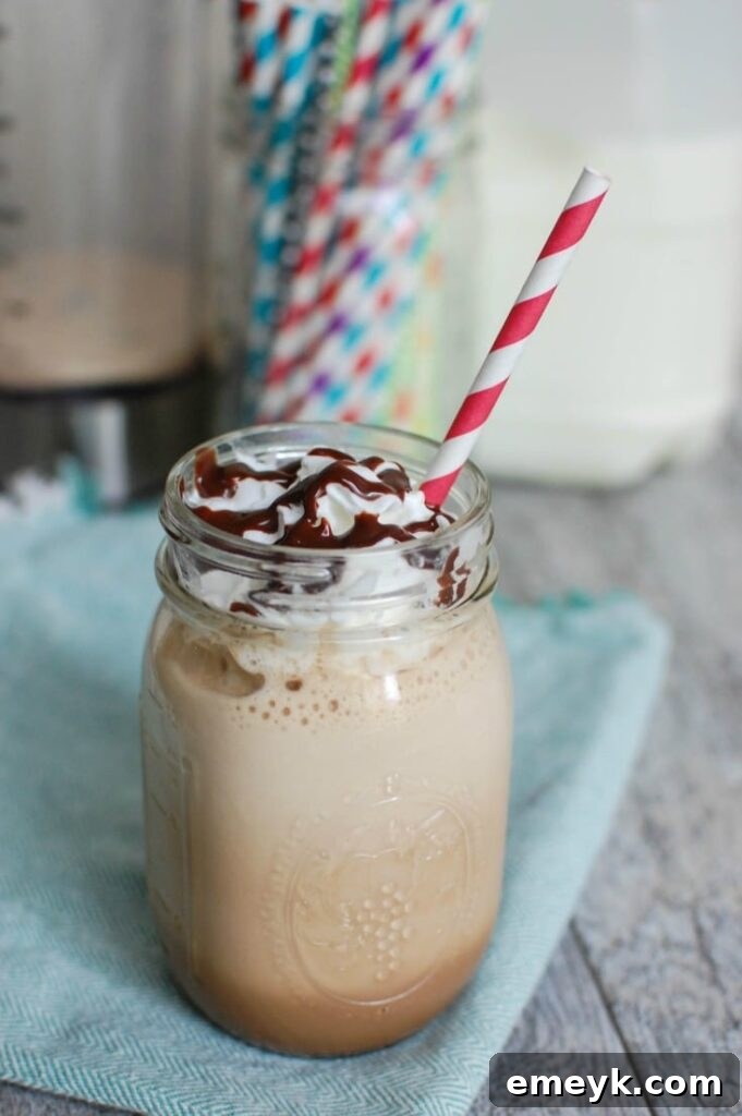 Homemade Mocha Frappuccino ready to drink