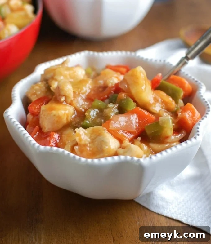 Delightfully Light Sweet and Sour Chicken 4 Lighter Sweet and Sour Chicken, a simple and healthy dinner idea