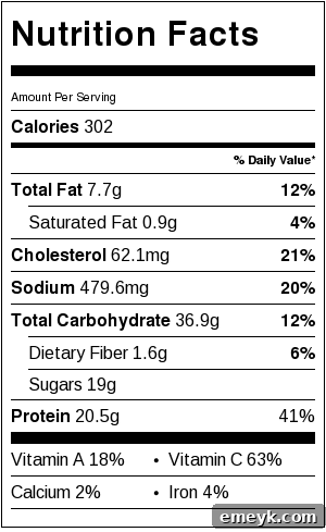 Delightfully Light Sweet and Sour Chicken 5 Lighter Sweet and Sour Chicken nutritional information