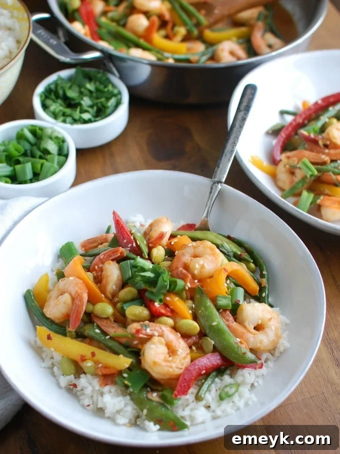 Savory Sesame Shrimp with Edamame 2 Asian Shrimp Edamame Stir-Fry - dinner