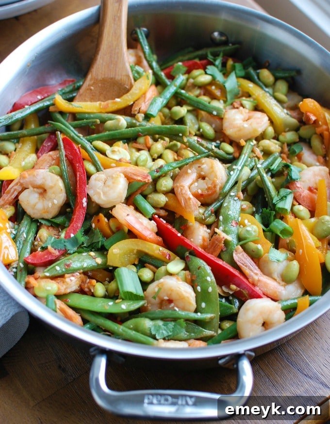 Savory Sesame Shrimp with Edamame 3 3 Asian Shrimp Edamame Stir-Fry