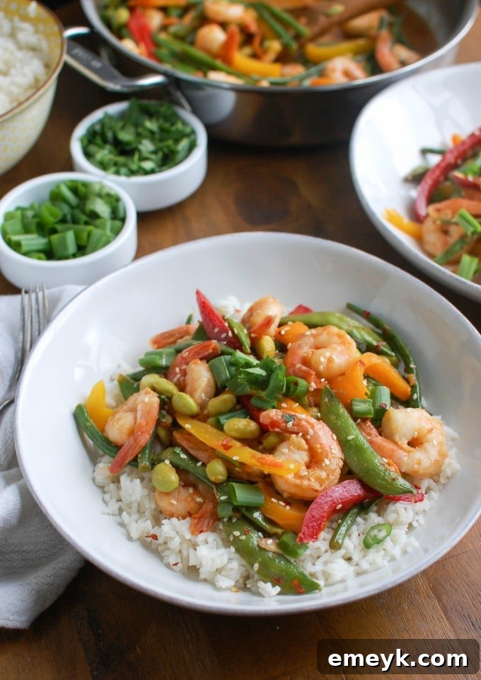 Savory Sesame Shrimp with Edamame 6 Asian Shrimp Edamame Stir-Fry - heart healthy