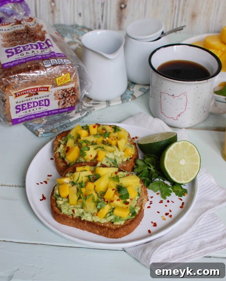Tropical Avocado Toast - snack