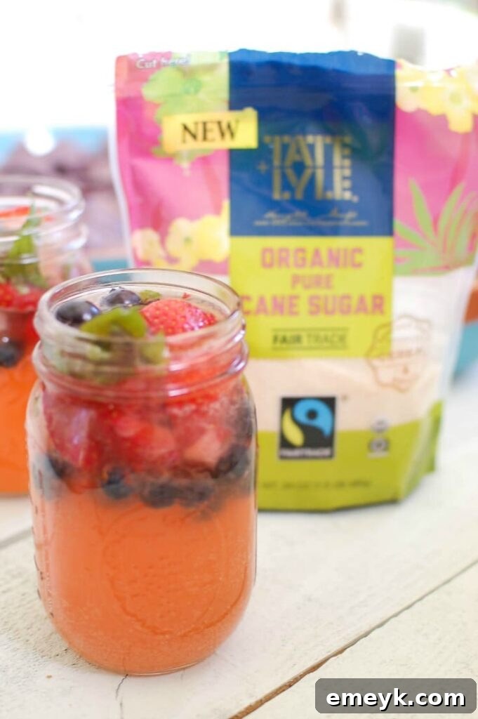 Strawberry Blueberry Lemonade Spritzer - perfect BBQ cocktail