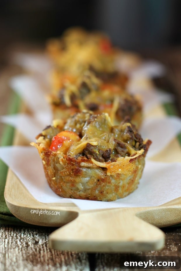 Cheeseburger-Hash-Brown-Cups-3b, a fun and delicious mini meal.