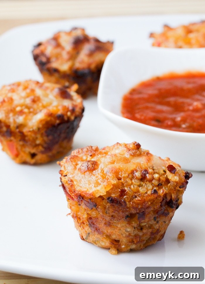 Quinoa Pizza Bites a great lunch or dinner for kids! Nutritious and fun.