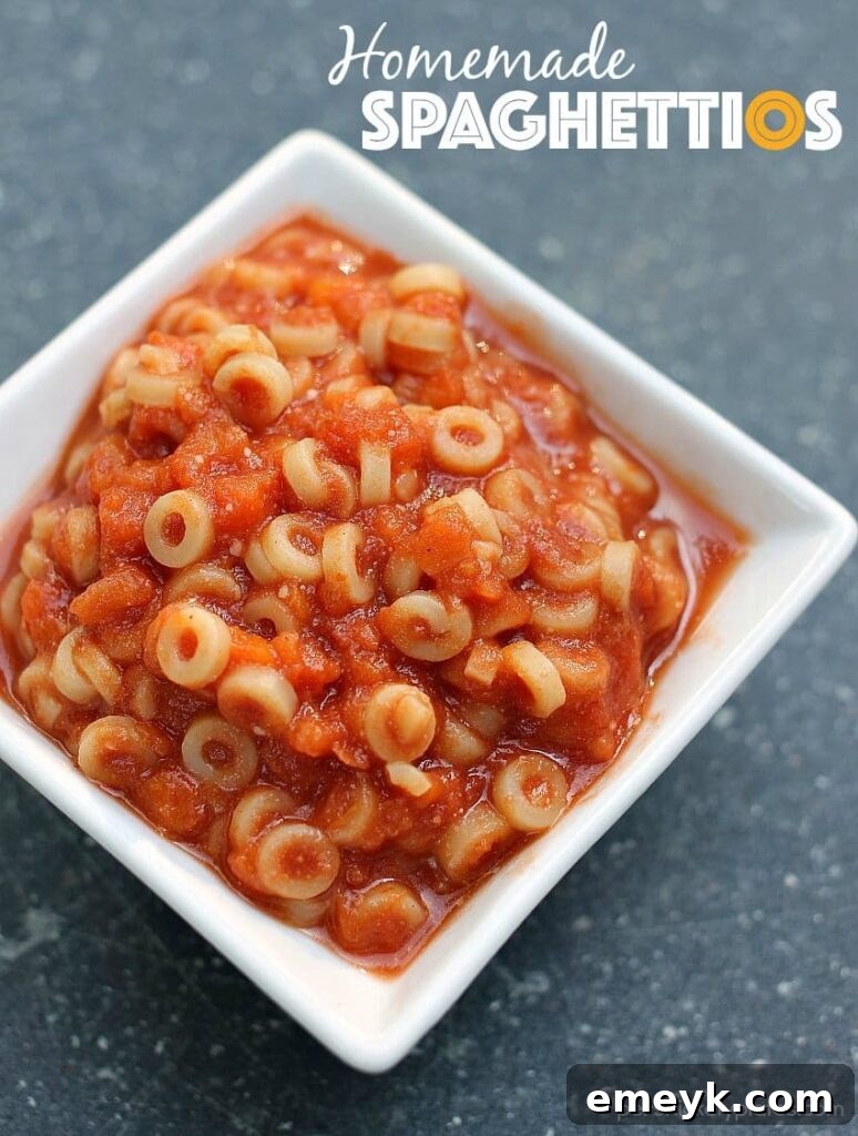 Homemade Spaghettios are a kid-friendly dinner! A healthier, homemade version of a classic.