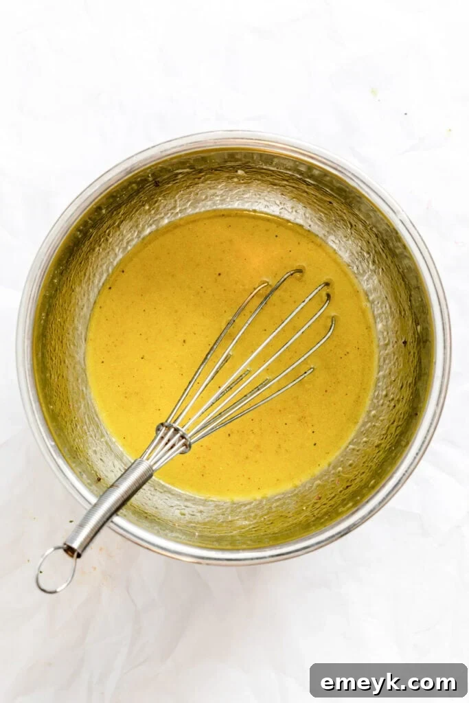 Fattoush Salad dressing in a bowl