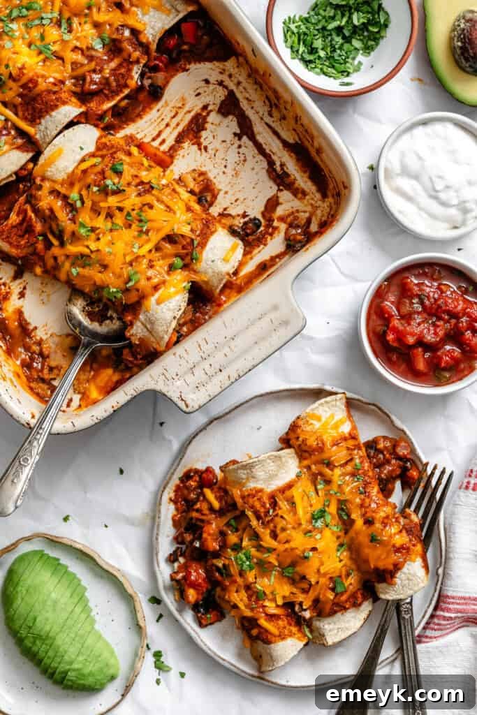 Effortless Meatless Enchiladas 3 Easy Vegetarian Enchiladas Recipe in pan