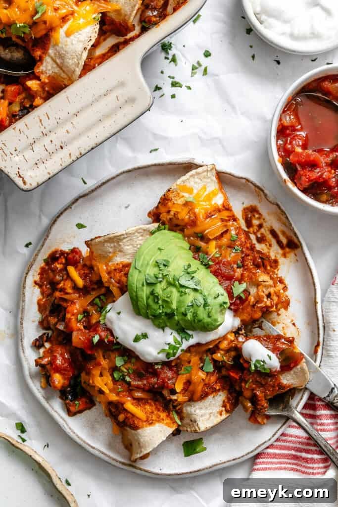 Effortless Meatless Enchiladas 7 Easy Vegetarian Enchiladas Recipe on plate
