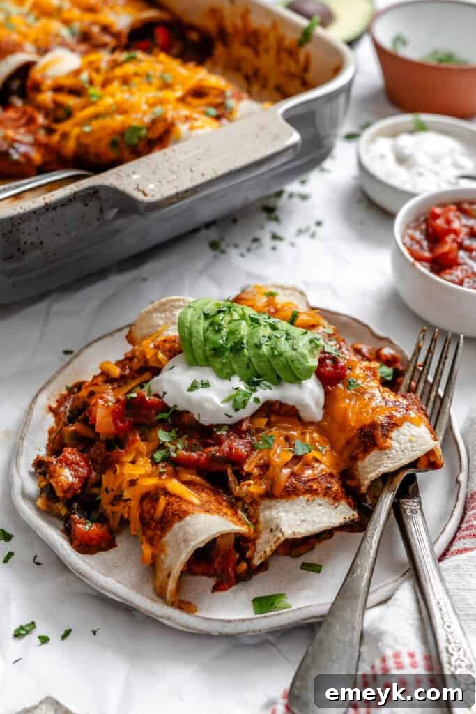 Effortless Meatless Enchiladas 8 Easy Vegetarian Enchiladas Recipe with sour cream