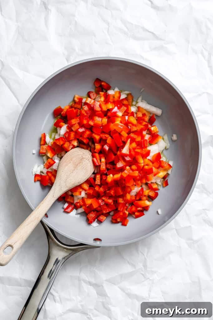 Effortless Meatless Enchiladas 9 Easy Vegetarian Enchiladas Recipe vegetables in skillet